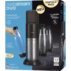 Sodastream DUO Promopack Titan - Ultimate Sparkling Water Maker with 3 Bottles & CO2 Cylinder - Unleash Refreshing Flavor!